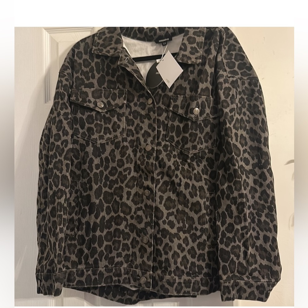 NWT Mittoshop Leopard Print Oversized Jacket - Picture 6 of 12